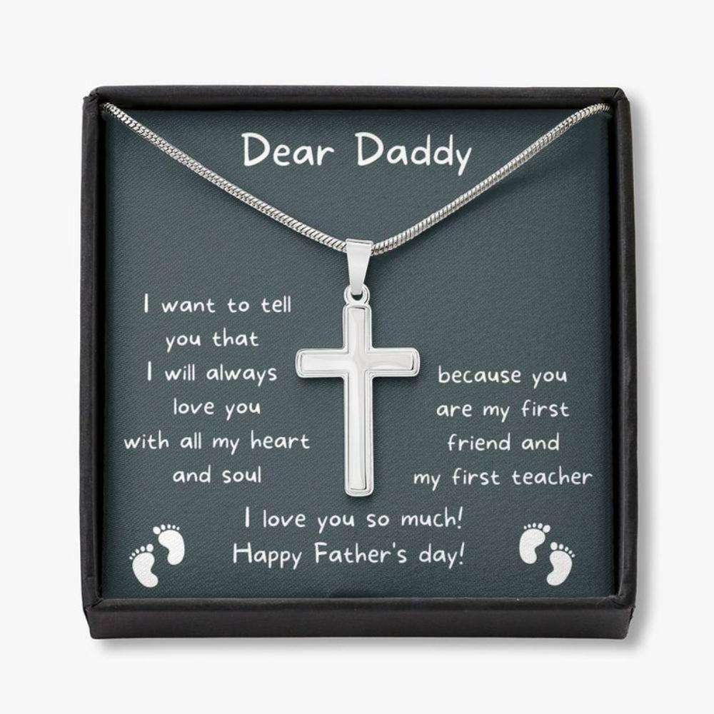 Dad Necklace, Fathers Day Gift From Baby, New Dad Gift, First Father’S Day Gift For New Dad, First Time Dad Necklace Gifts for dad Rakva