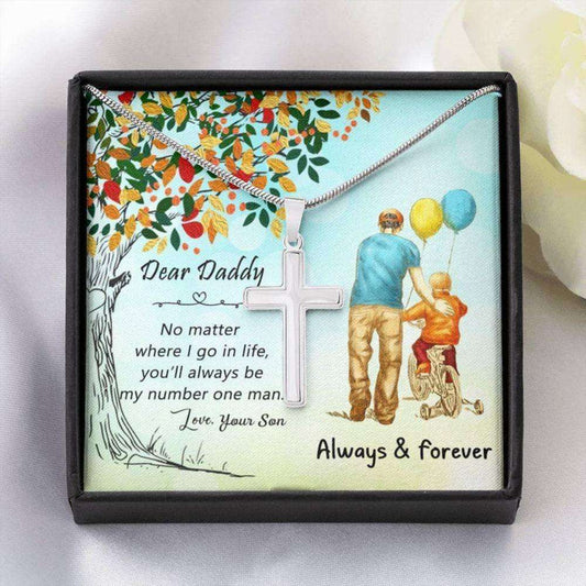 Dad Necklace, Fathers Day Necklace Gift For Dad From Son, Father Son Necklace Father's Day Rakva