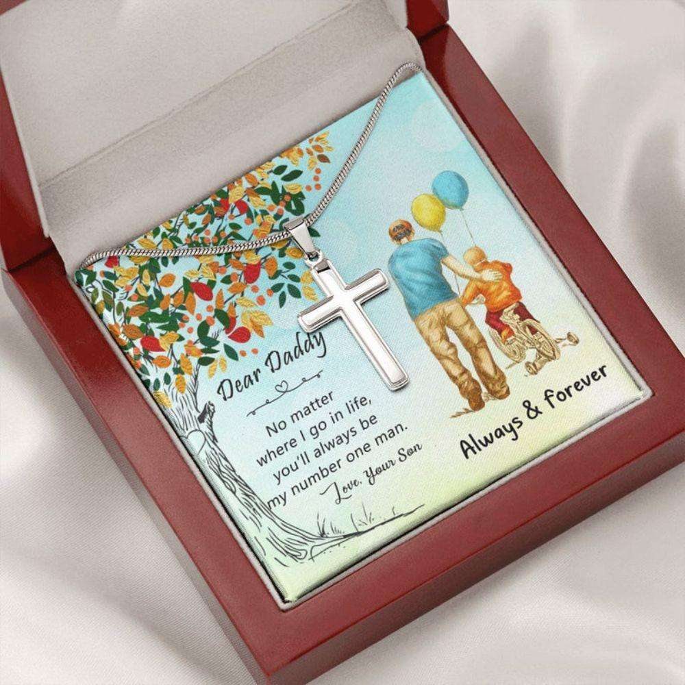 Dad Necklace, Fathers Day Necklace Gift For Dad From Son, Father Son Necklace Father's Day Rakva