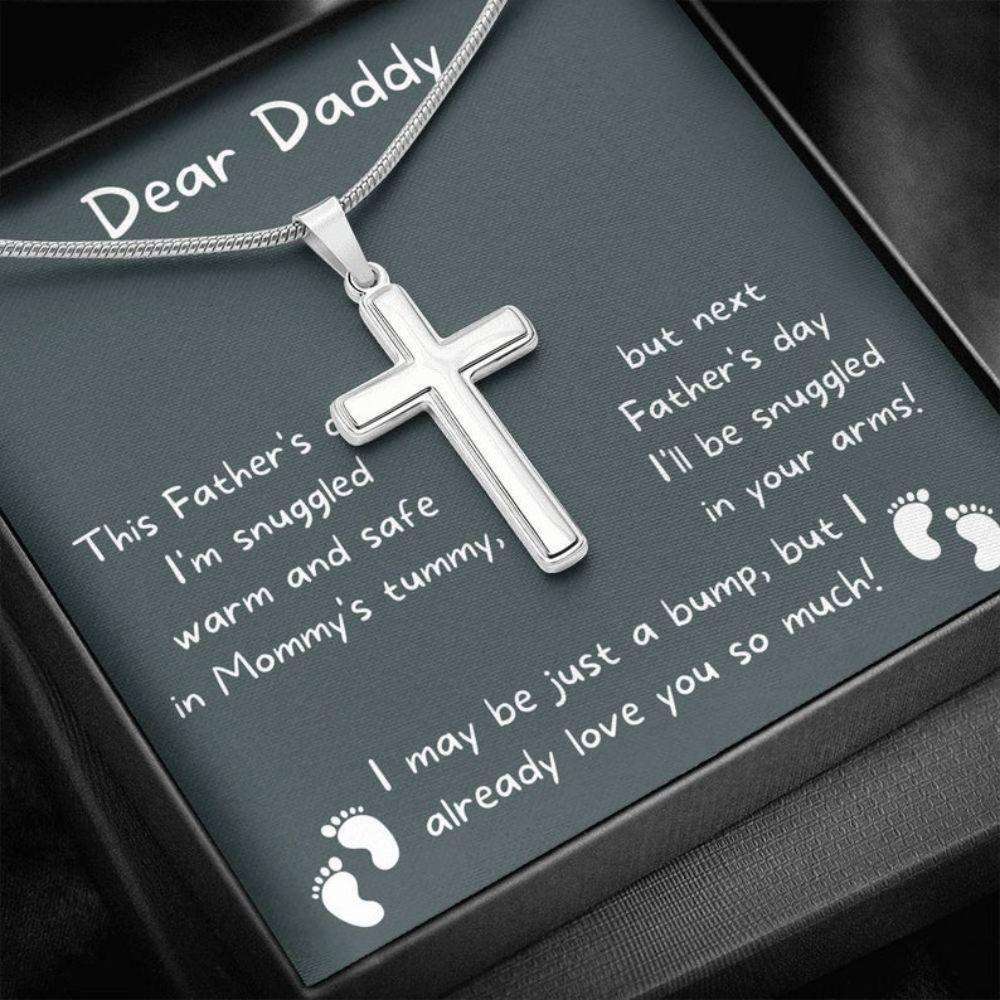 Dad Necklace, First Fathers Day Gift For New Dad, Gift For Future Dad, Daddy To Be Necklace, Daddy Present From Unborn Baby Gifts for dad Rakva