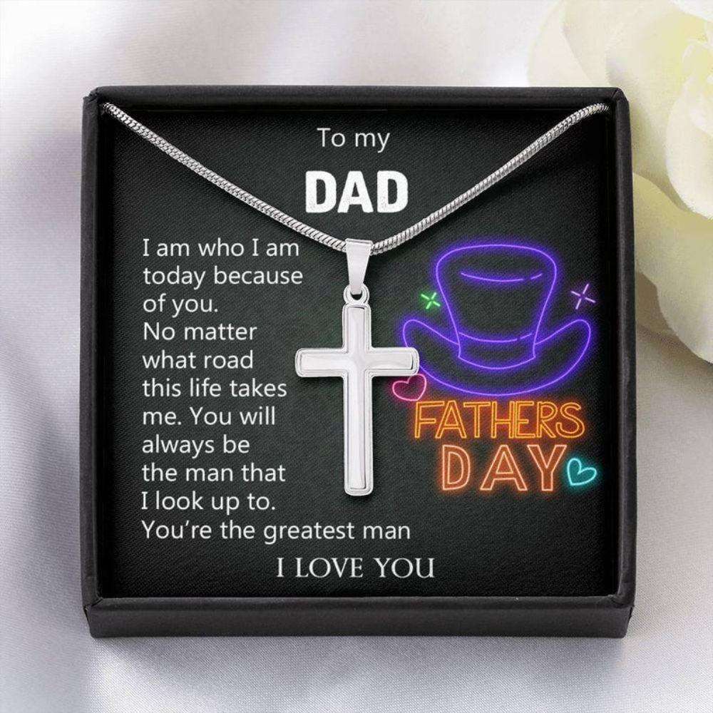 Dad Necklace, Happy Fathers Day Necklace Gift For Dad, Christian Necklace For Dad Gifts for dad Rakva