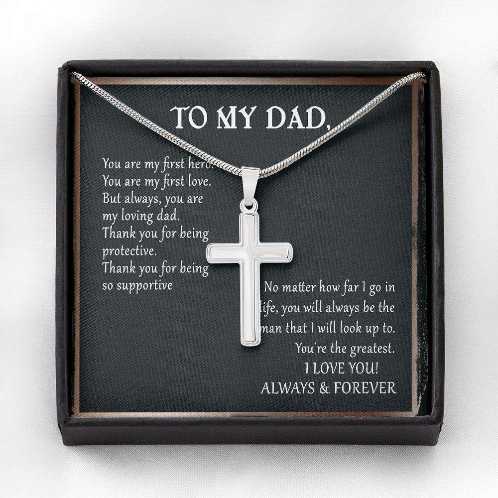 Dad Necklace, Necklace For Dad “ Father�S Day Gift From Daughter Son Fathers Day Necklace Cross Necklace Father's Day Rakva