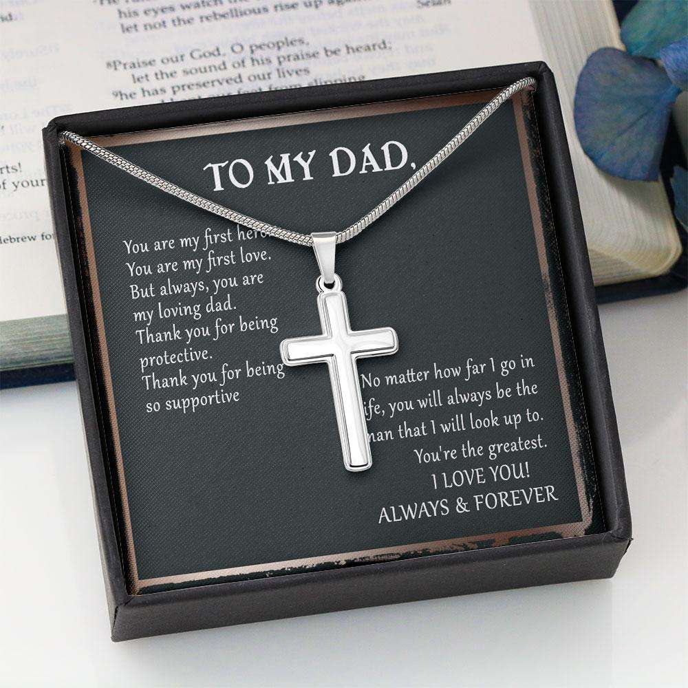 Dad Necklace, Necklace For Dad “ Father�S Day Gift From Daughter Son Fathers Day Necklace Cross Necklace Father's Day Rakva