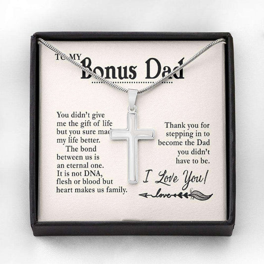 Dad Necklace, Necklace For Dad “ Fathers Day Necklace Bonus Dad Gift Stepdaddy Gift Dad Cross Necklace Father's Day Rakva