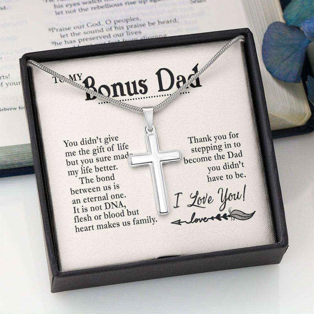 Dad Necklace, Necklace For Dad “ Fathers Day Necklace Bonus Dad Gift Stepdaddy Gift Dad Cross Necklace Father's Day Rakva