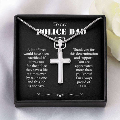 Dad Necklace, Necklace For Police Dad, Gift For Police Father, Dad In Police Officer Gift, Dad Gift Necklace Father's Day Rakva