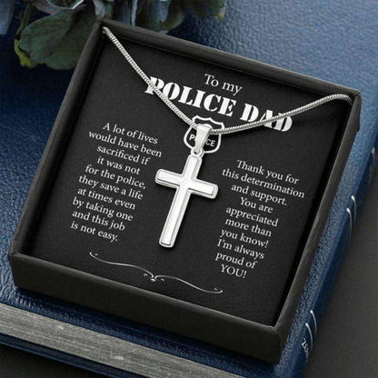 Dad Necklace, Necklace For Police Dad, Gift For Police Father, Dad In Police Officer Gift, Dad Gift Necklace Father's Day Rakva