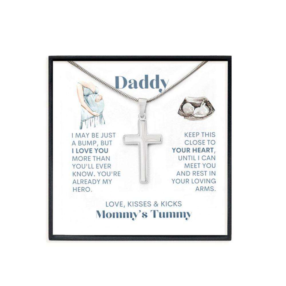 Dad Necklace, New Dad Gift From Baby, Daddy To Be 1St Father’S Day Present, Meaningful Message Card Father's Day Rakva