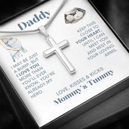 Dad Necklace, New Dad Gift From Baby, Daddy To Be 1St Father’S Day Present, Meaningful Message Card Father's Day Rakva