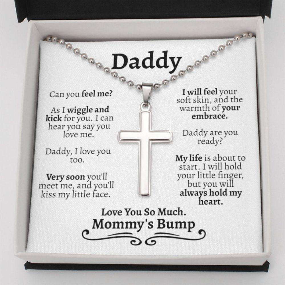 Dad Necklace, New Dad Valentines Gift, Daddy To Be Valentines Gift, Valentine Gift For Dad From Bump, Dear Daddy From Unborn Baby Gifts for dad Rakva