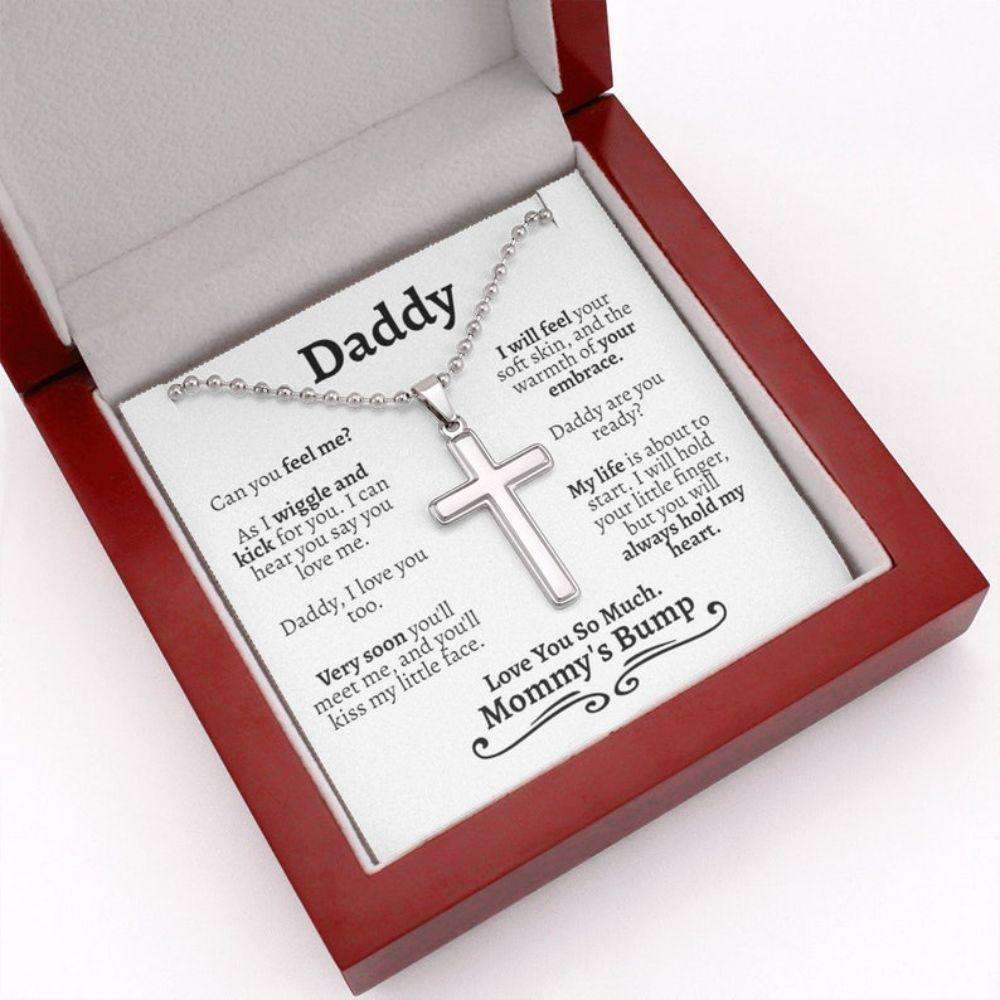 Dad Necklace, New Dad Valentines Gift, Daddy To Be Valentines Gift, Valentine Gift For Dad From Bump, Dear Daddy From Unborn Baby Gifts for dad Rakva