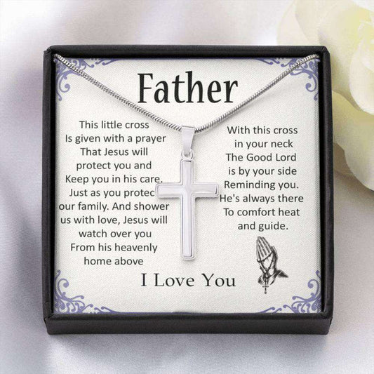 Dad Necklace, Religious Fathers Day Necklace, Birthday Necklace Father, Gift For Father, Cross For Father Day, Gift For Father, Religious Necklaces Father's Day Rakva