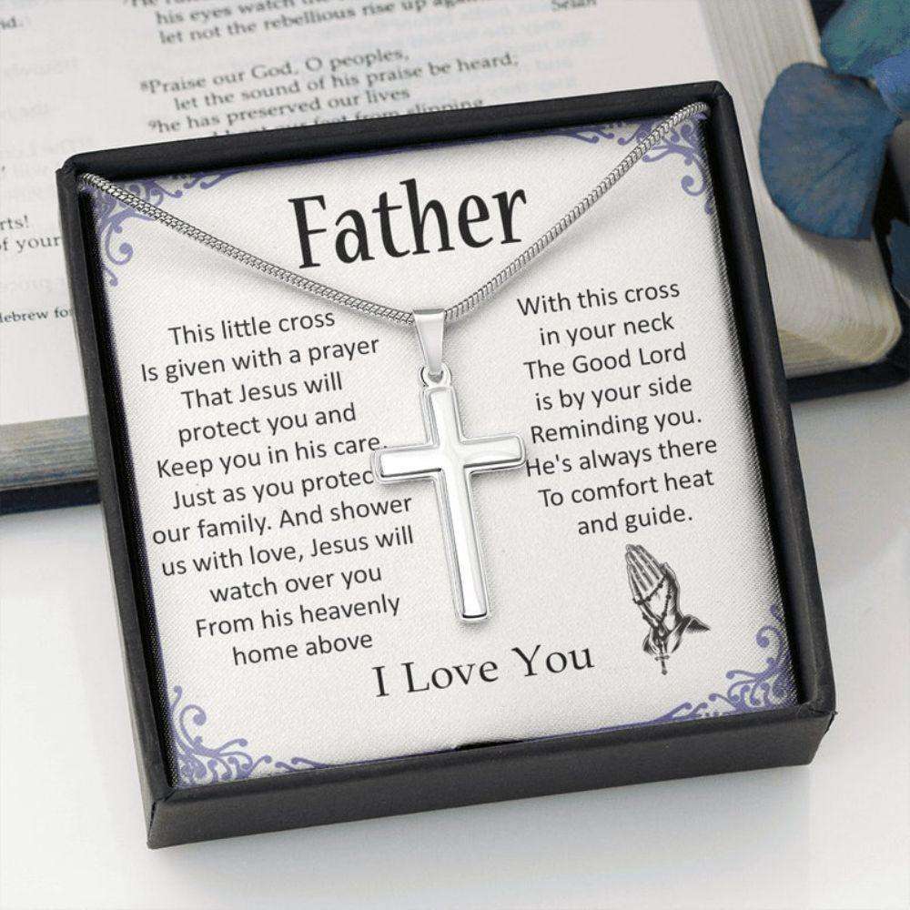 Dad Necklace, Religious Fathers Day Necklace, Birthday Necklace Father, Gift For Father, Cross For Father Day, Gift For Father, Religious Necklaces Father's Day Rakva