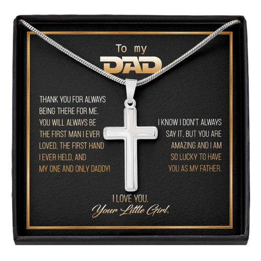 Dad Necklace, To My Dad Gift Necklace Fathers Day Necklace Gift Cross Necklace Father's Day Rakva