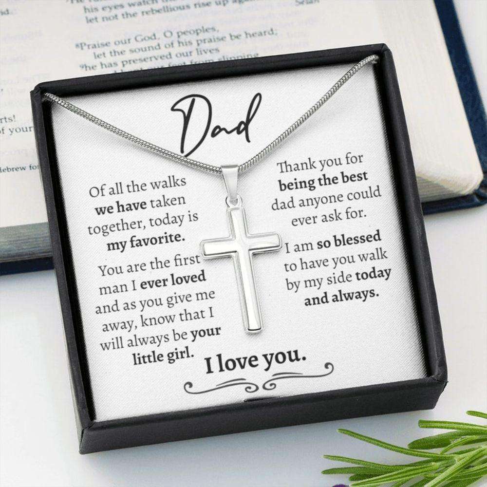 Dad Necklace, To My Dad On My Wedding Day, Dad Wedding Gift From Daughter, Thoughtful Father Of The Bride Gift, Meaningful Father Of The Bride Father's Day Rakva