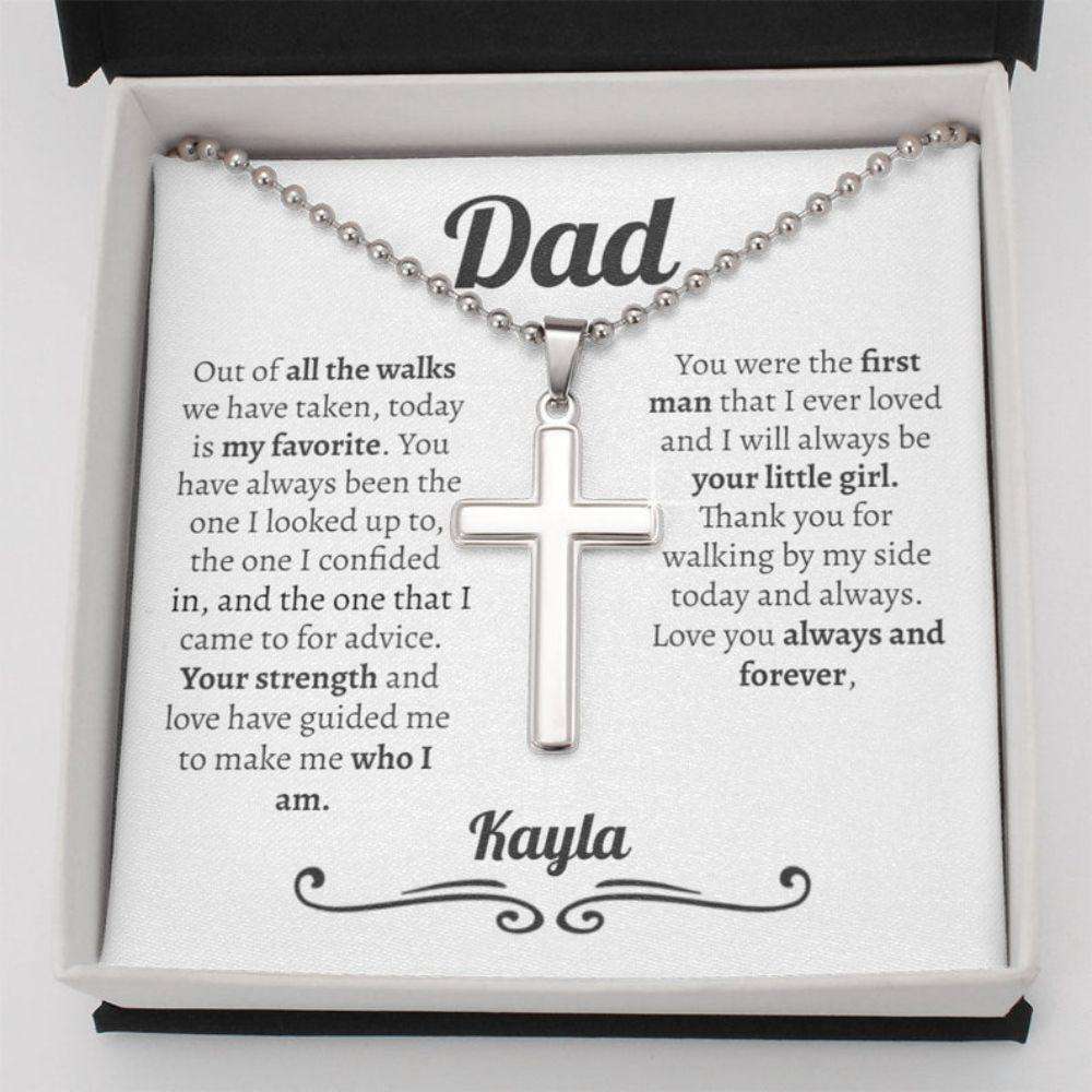 Dad Necklace, To My Dad On My Wedding Day, Wedding Gift For Dad, Wedding Gift For Dad From Daughter, Father Of The Bride Wedding Gift Father's Day Rakva