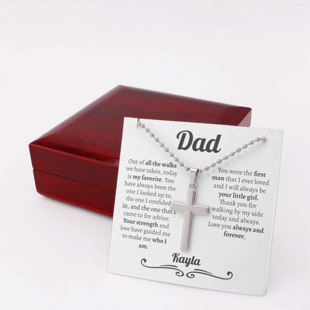 Dad Necklace, To My Dad On My Wedding Day, Wedding Gift For Dad, Wedding Gift For Dad From Daughter, Father Of The Bride Wedding Gift Father's Day Rakva