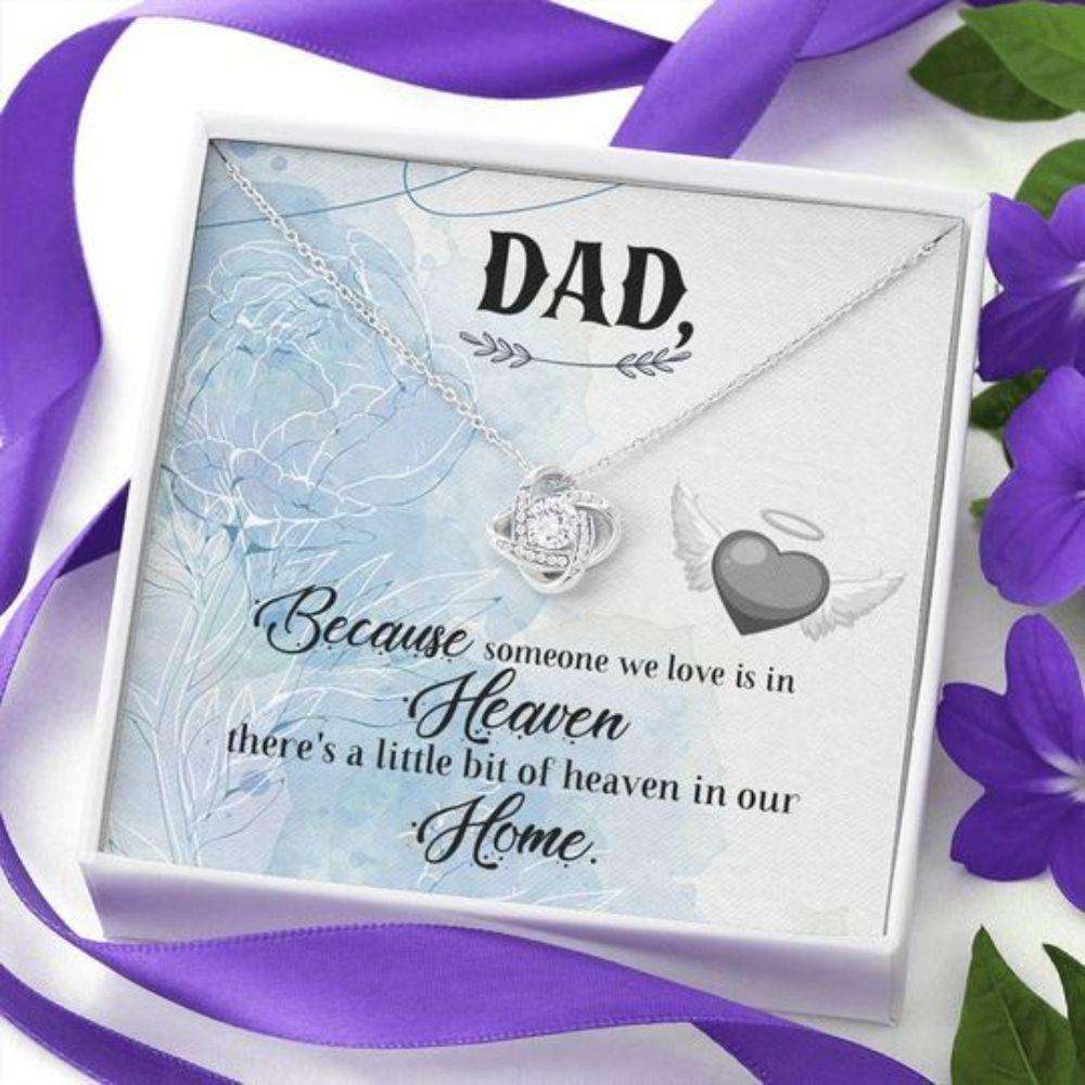 Daddy Necklace, Someone We Love Is In Heaven Love Knot Necklace Gift For Daddy Father's Day Rakva