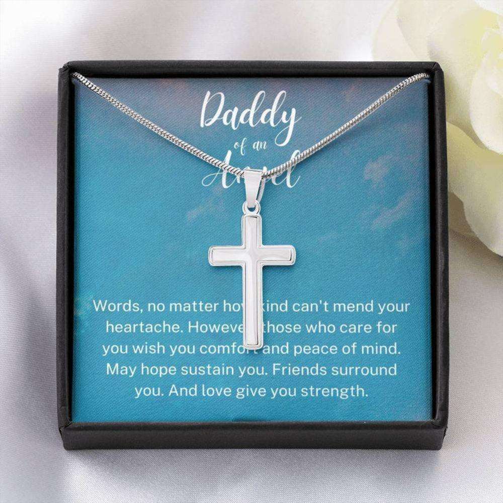 Daddy Of An Angel On Father’S Day Necklace, Loss Of Child Father’S Day Gift, Baby Loss Gift, Memorials Necklace Gifts for dad Rakva