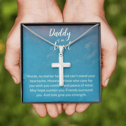 Daddy Of An Angel On Father’S Day Necklace, Loss Of Child Father’S Day Gift, Baby Loss Gift, Memorials Necklace Gifts for dad Rakva