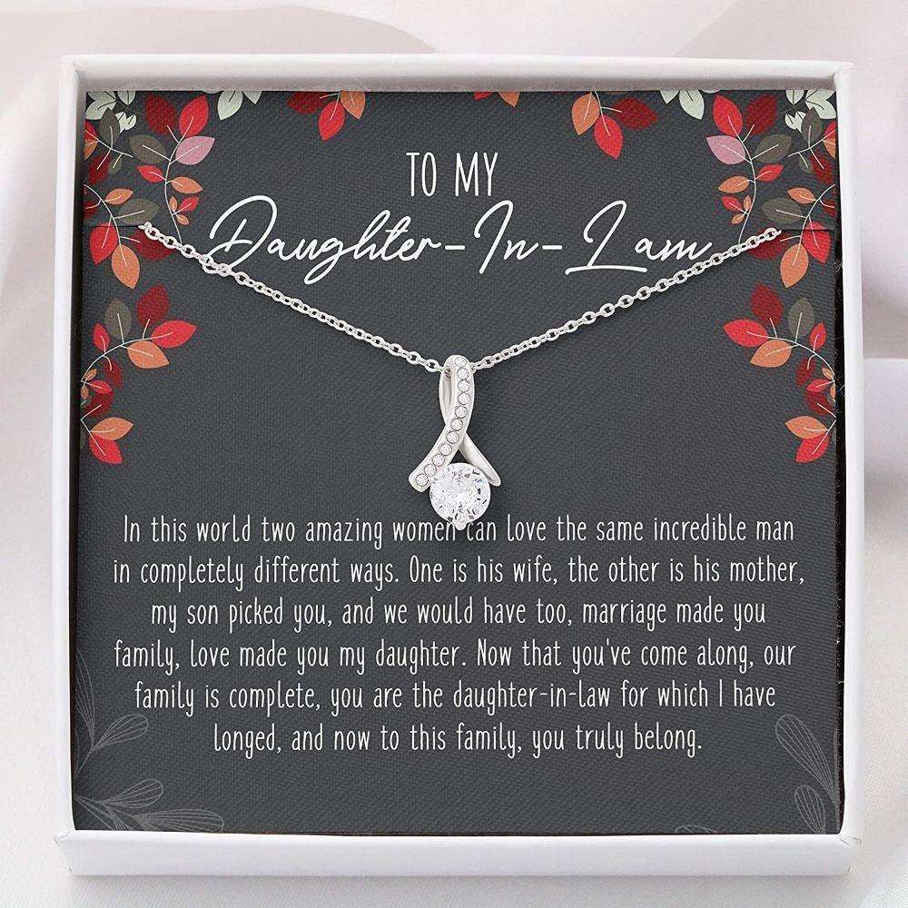 Daughter-In-Law Necklace, Alluring Beauty Necklace To My Daughter-In-Law Necklace Gifts Dughter's Day Rakva