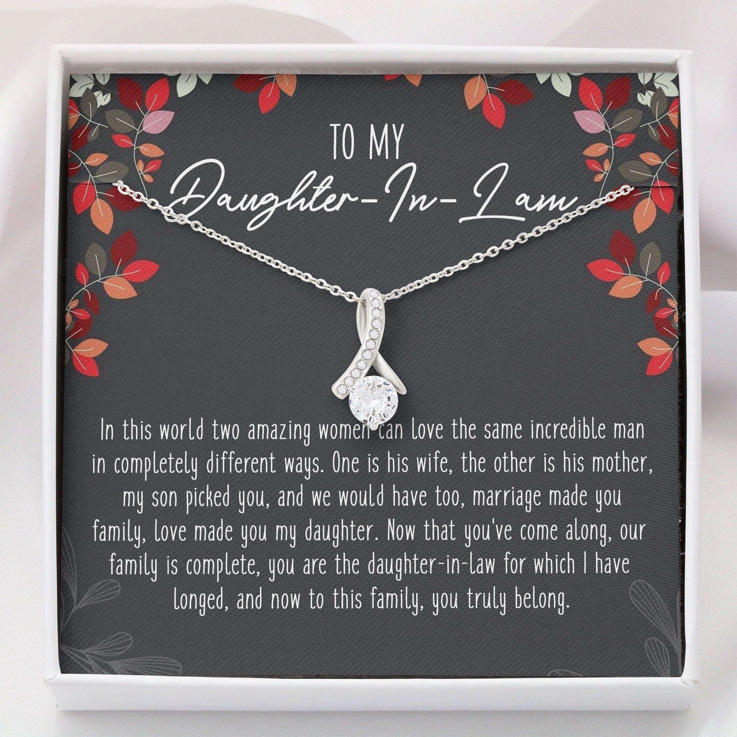 Daughter-In-Law Necklace, Alluring Beauty Necklace “ To My Daughter-In-Law Necklace Gifts Dughter's Day Rakva