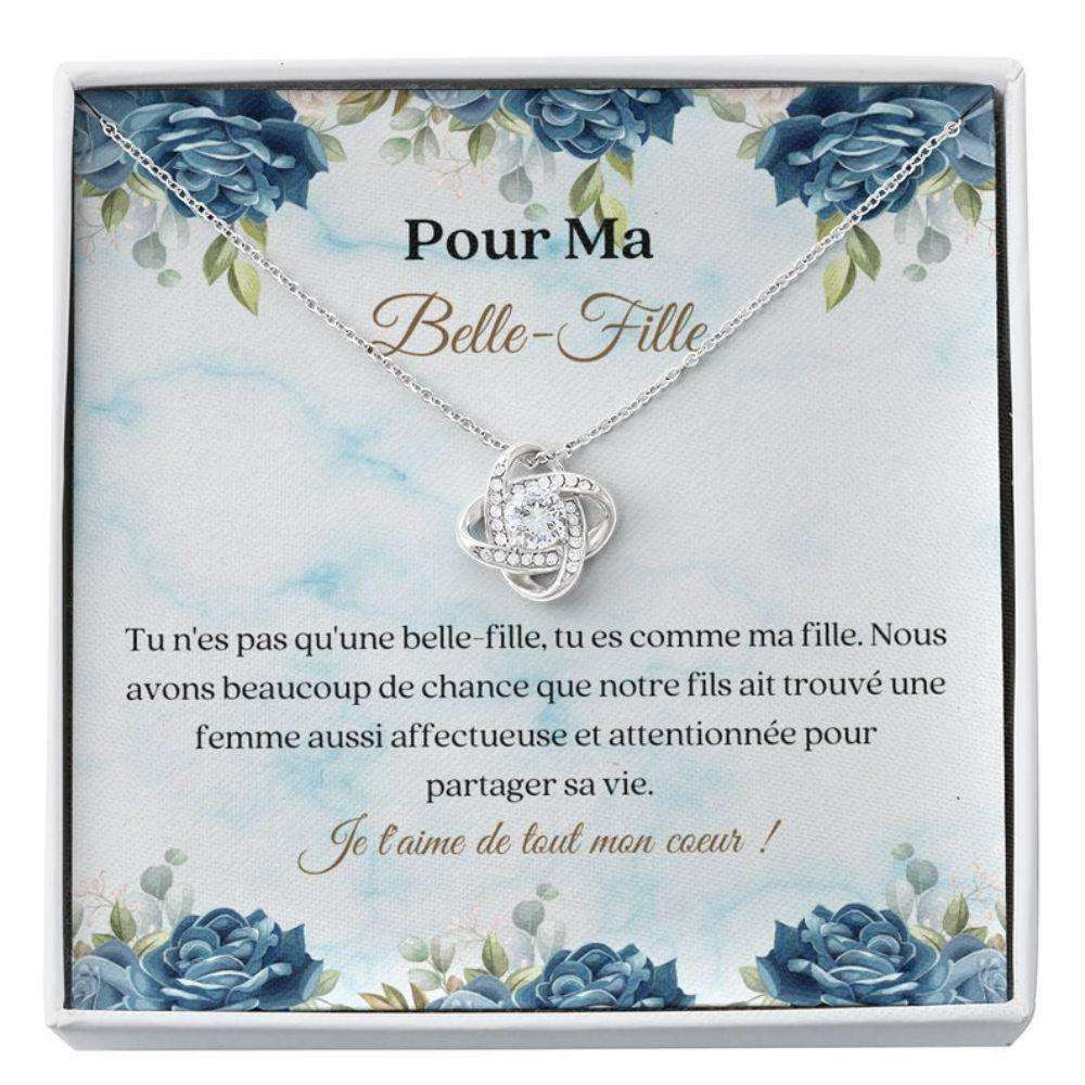 Daughter-In-Law Necklace, Belle-Fille French Necklace Gift “ Sweet Daughter In Law Wedding “ Carte Collier “ Cadeau Belle Fille Dughter's Day Rakva