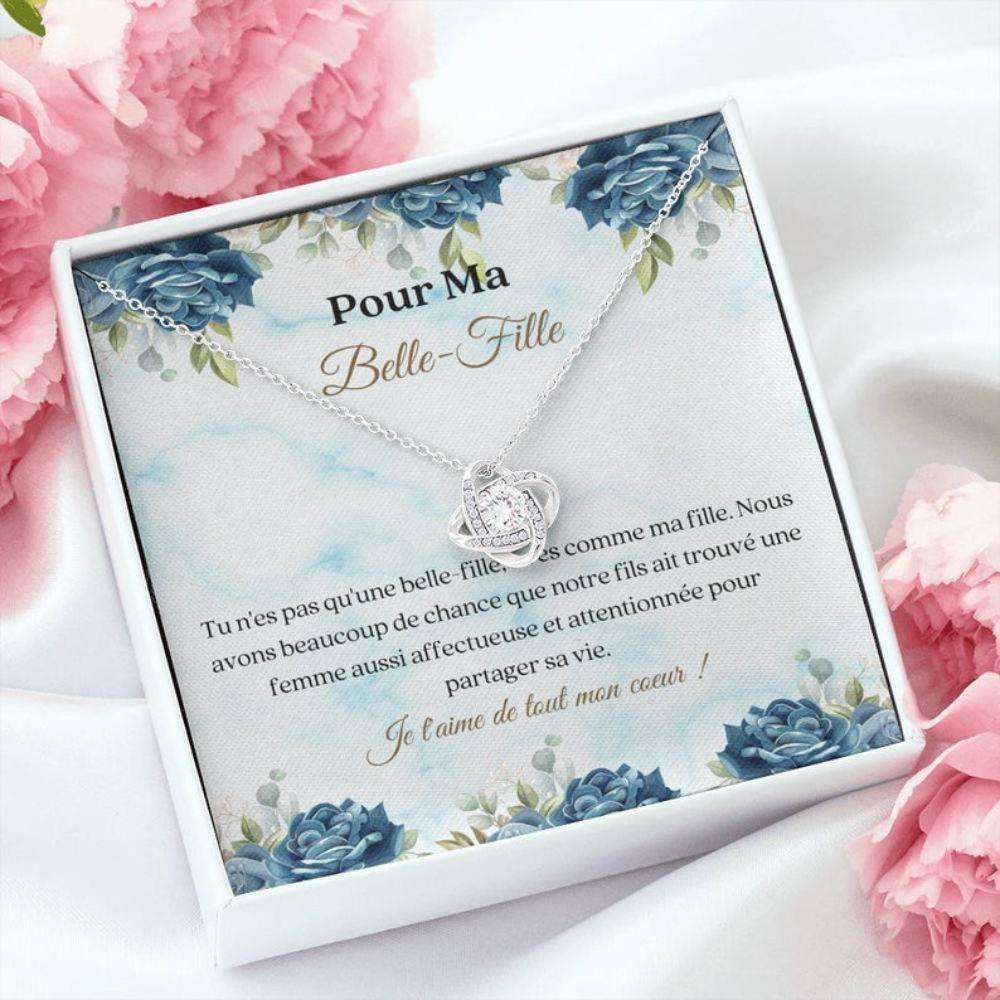 Daughter-In-Law Necklace, Belle-Fille French Necklace Gift “ Sweet Daughter In Law Wedding “ Carte Collier “ Cadeau Belle Fille Dughter's Day Rakva