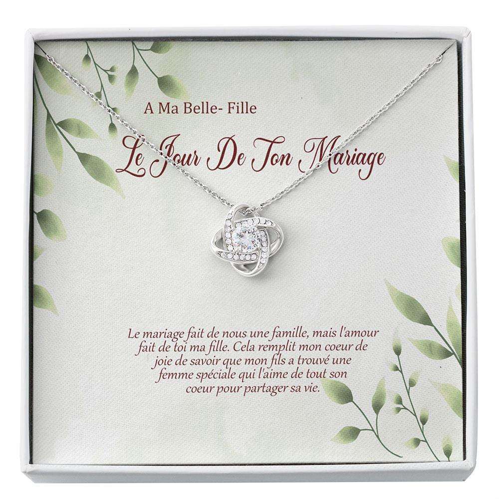 Daughter-In-Law Necklace, Belle Fille Mirage Daughter In Law Bride Wedding Cadeau La Mari�E French Cards Belle Fille Necklace Bride Custom Necklace Gifts For Daughter Rakva