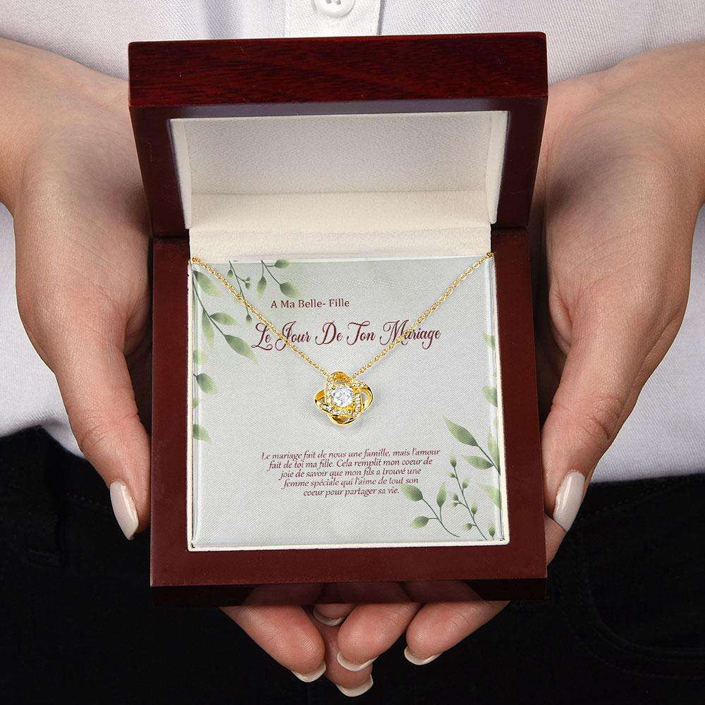 Daughter-In-Law Necklace, Belle Fille Mirage Daughter In Law Bride Wedding Cadeau La Mari�E French Cards Belle Fille Necklace Bride Custom Necklace Gifts For Daughter Rakva