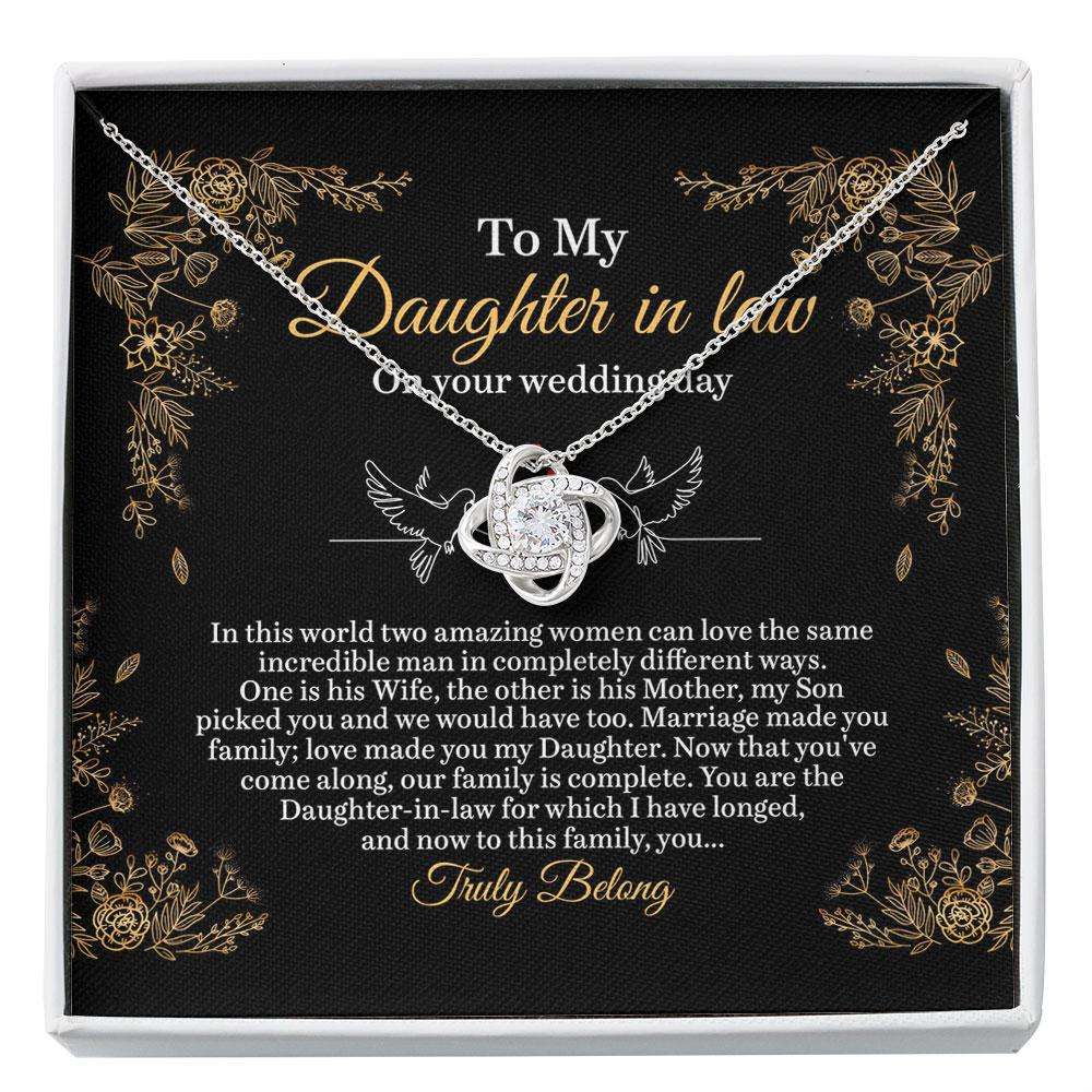 Daughter-In-Law Necklace, Bridal Shower Gifts From Mother Of The Groom, Wedding Gift For Future Daughter In Law, Welcome To The Family Custom Necklace Gifts For Daughter Rakva