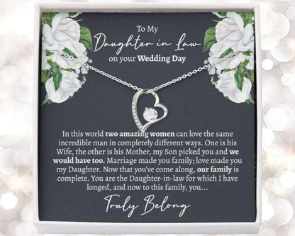 Daughter-In-Law Necklace, Bridal Shower Gifts From Mother Of The Groom, Wedding Gift For Future Daughter In Law, Welcome To The Family Dughter's Day Rakva