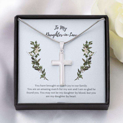 Daughter-In-Law Necklace, Cross Necklace Gift To Daughter In Law Faithful Cross Necklace Dughter's Day Rakva