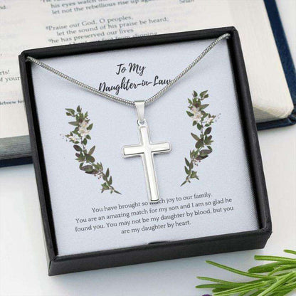 Daughter-In-Law Necklace, Cross Necklace Gift To Daughter In Law Faithful Cross Necklace Dughter's Day Rakva