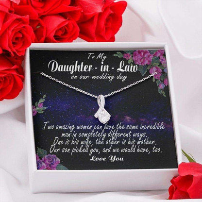 Daughter In Law Necklace, Daughter In Law Gift For Wedding Day, Necklace Gift For Her From Mother In Law Gifts For Daughter Rakva