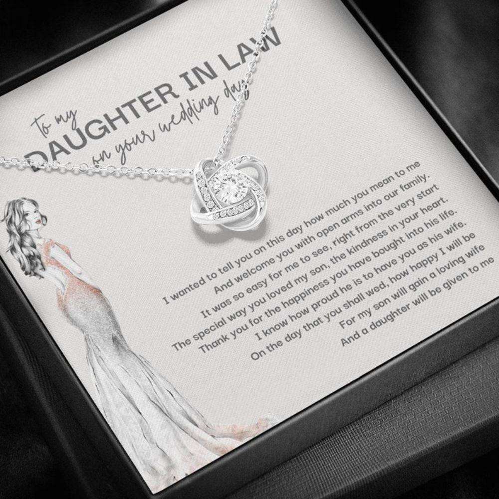 Daughter-In-Law Necklace, Daughter In Law Gift Necklace, Wedding Gift For Daughter In Law Jewelry From Mother-In Law Dughter's Day Rakva