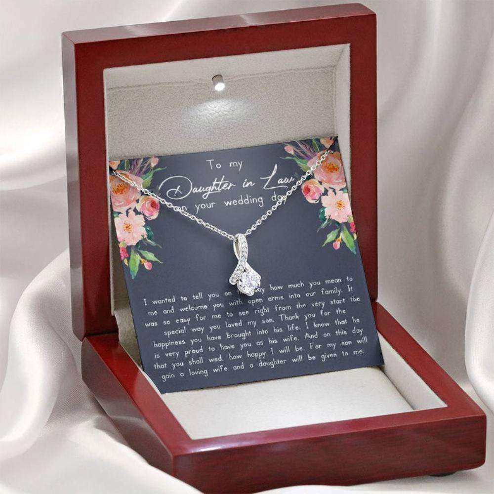 Daughter-In-Law Necklace, Daughter In Law Gift On Wedding Day, Future Daughter In Law, Wedding Gift, Bride Gift From Mother In Law Dughter's Day Rakva