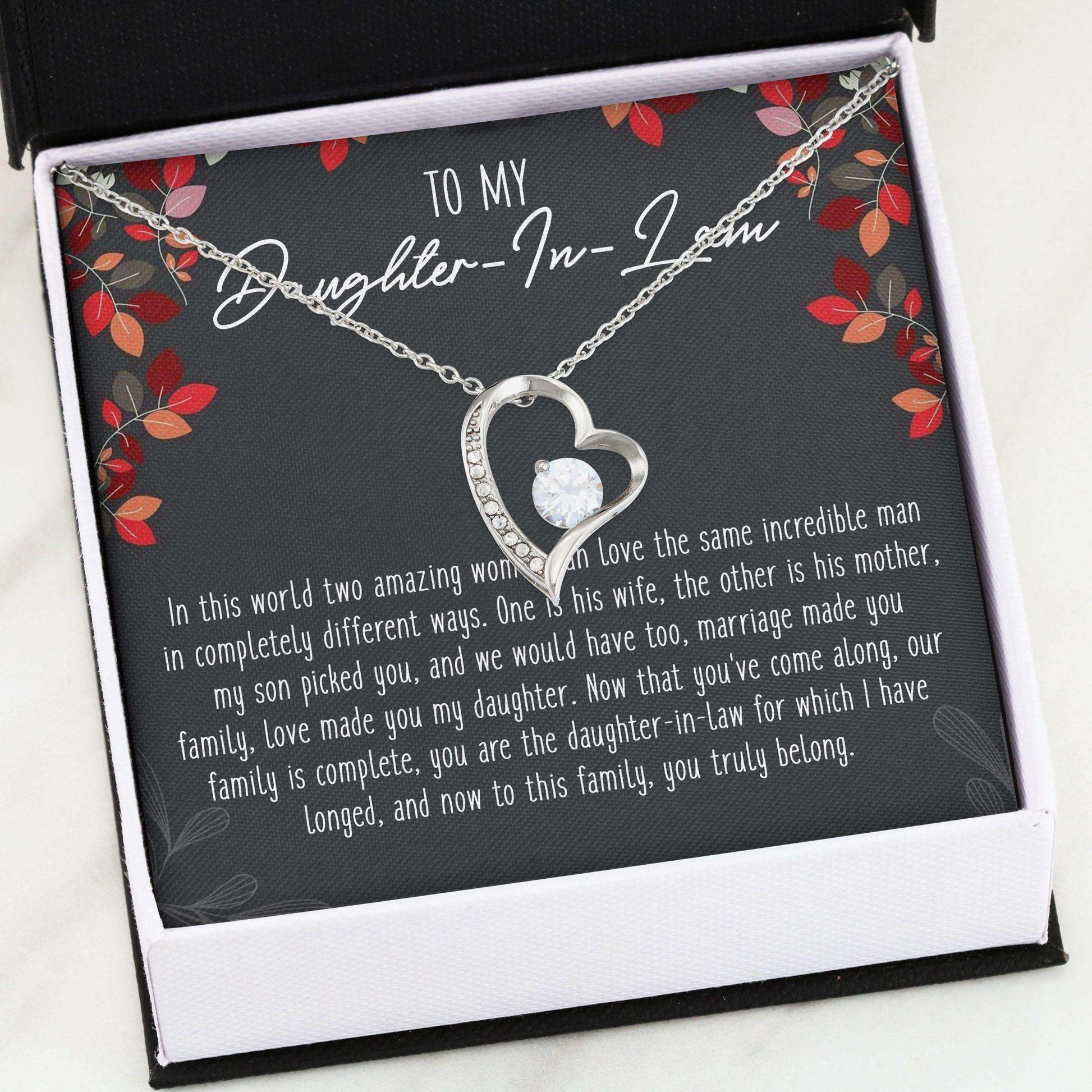 Daughter-In-Law Necklace, Forever Love Necklace “ To My Daughter-In-Law Necklace Gifts Dughter's Day Rakva