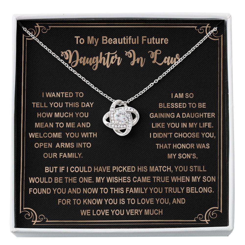 Daughter-In-Law Necklace, Future Daughter-In-Law Gift On Wedding Day, Bride Gift From Mother In Law, Bonus Daughter, Daughter In Love Custom Necklace Gifts For Daughter Rakva