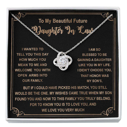 Daughter-In-Law Necklace, Future Daughter-In-Law Gift On Wedding Day, Bride Gift From Mother In Law, Bonus Daughter, Daughter In Love Custom Necklace Gifts For Daughter Rakva