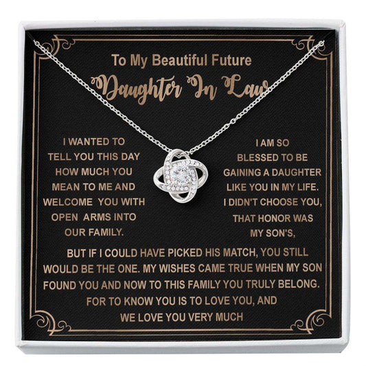 Daughter-In-Law Necklace, Future Daughter-In-Law Gift On Wedding Day, Bride Gift From Mother In Law, Bonus Daughter, Daughter In Love Custom Necklace Gifts For Daughter Rakva