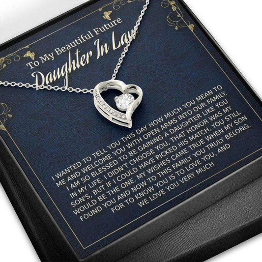 Daughter-In-Law Necklace, Future Daughter-In-Law Gift On Wedding Day, Bride Gift From Mother In Law, Bonus Daughter Dughter's Day Rakva