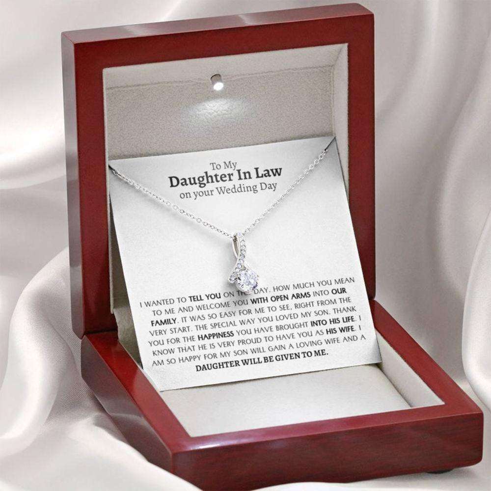 Daughter-In-Law Necklace, Gift For Bride From Mother Of Groom, Bridal Shower Gifts From Mother Of The Groom, Daughter In Law Gift On Wedding Day Dughter's Day Rakva