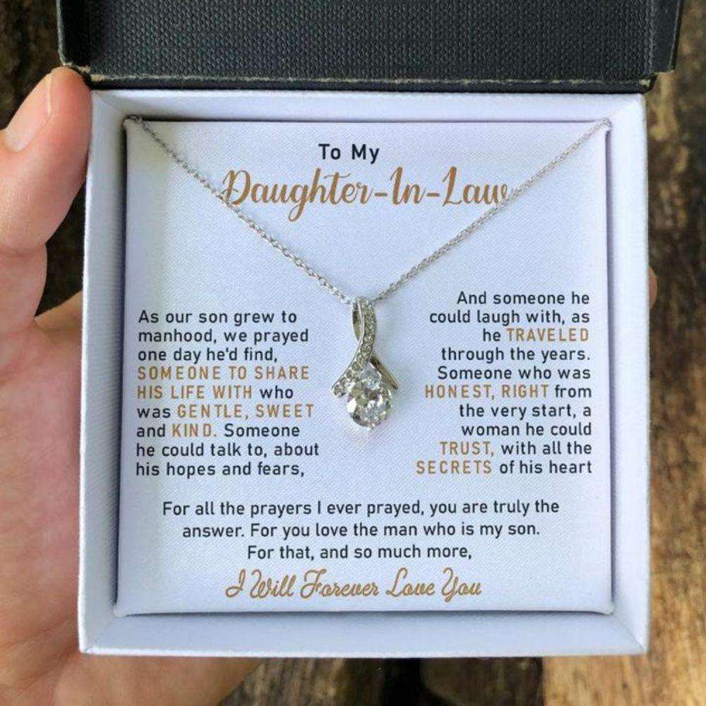 Daughter-In-Law Necklace, Gift For Daughter-In-Law, Daughter-In-Law Gift, Wedding Gift For Future Daughter-In-Law Dughter's Day Rakva