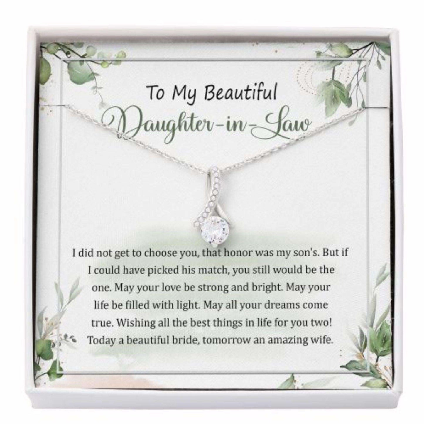 Daughter-In-Law Necklace, Gift For Daughter In Law From Mother In Law On Wedding Day, Gift For Future Daughter In Law Alluring Dughter's Day Rakva