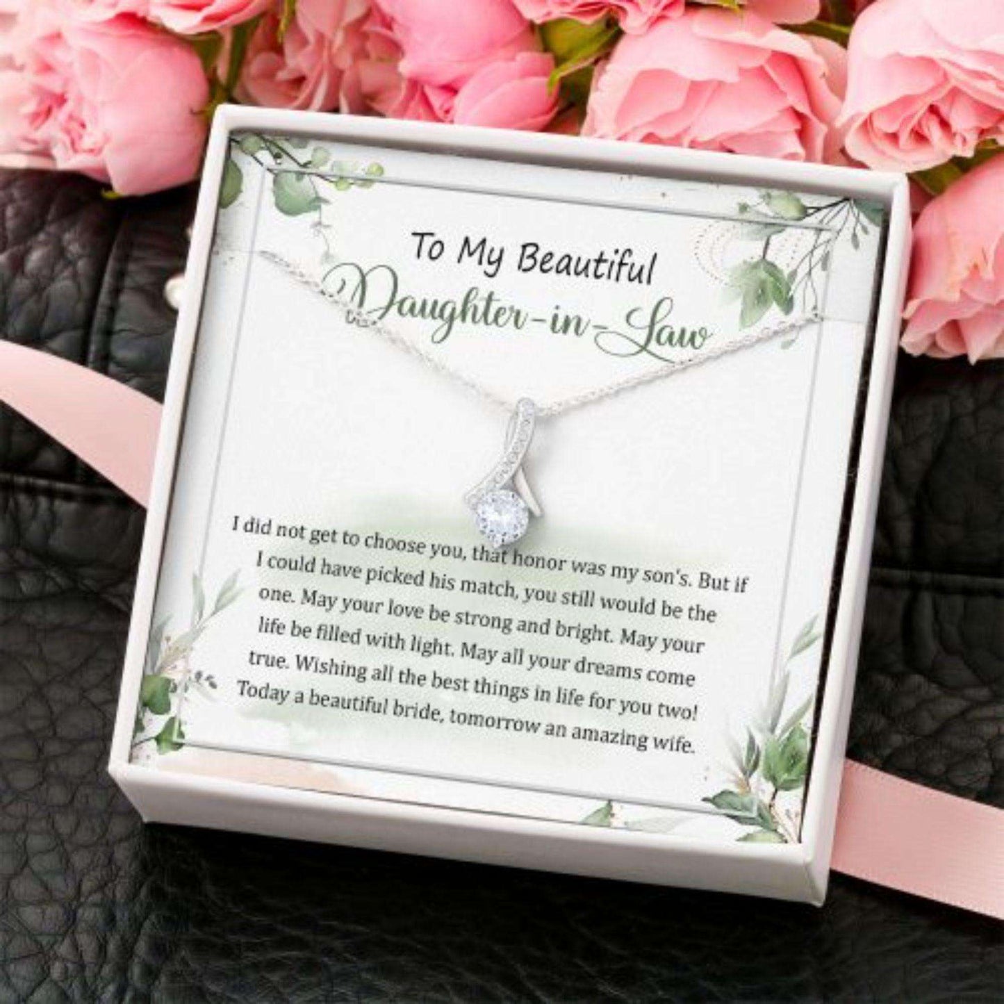 Daughter-In-Law Necklace, Gift For Daughter In Law From Mother In Law On Wedding Day, Gift For Future Daughter In Law Alluring Dughter's Day Rakva