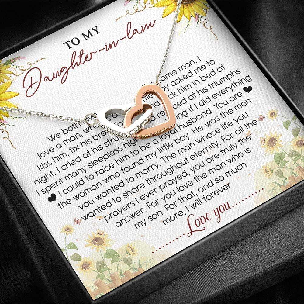 Daughter-In-Law Necklace, Necklace For Women Girl “ To My Daughter-In-Law Necklace “ Gift For Daughter In Law Dughter's Day Rakva