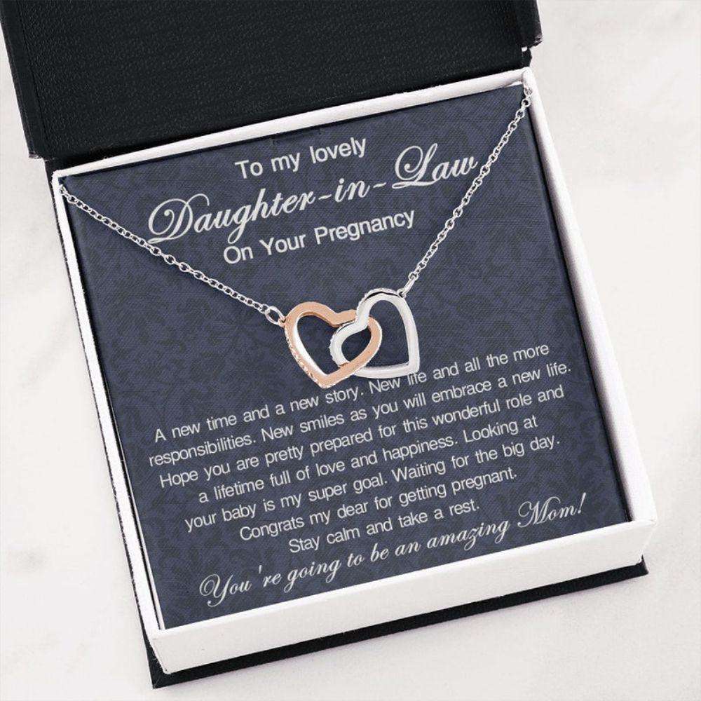 Daughter-In-Law Necklace, Pregnant Daughter In Law Gift, Petit Ribbon, Gift For Pregnant Daughter In Law Necklace Gift For Bride Rakva