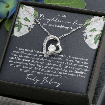 Daughter-In-Law Necklace, Sentimental Daughter In Law Wedding Gift, Mother Of The Groom Gift To Bride Wedding, Gift For Future Daughter In Law Dughter's Day Rakva