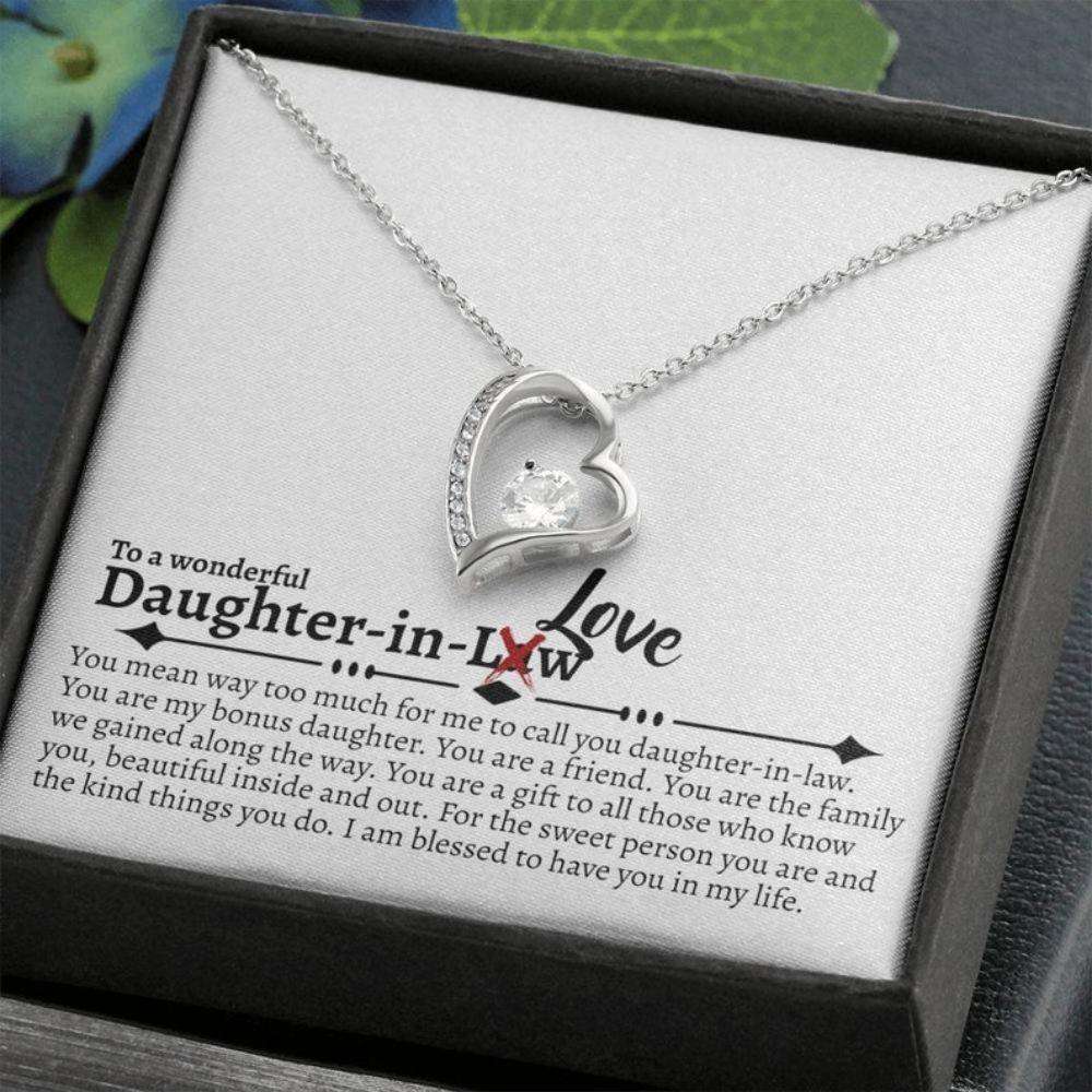 Daughter-In-Law Necklace, Sentimental Daughter In Love Heart Necklace, Gifts For Future Daughter In Law, New Daughter In Law Dughter's Day Rakva